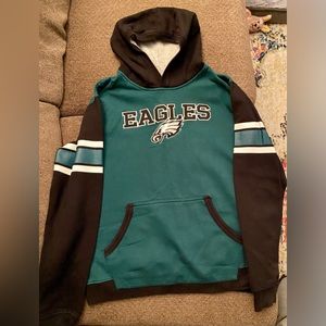 Youth size 18-20 NFL black, green and gray Eagles hoody